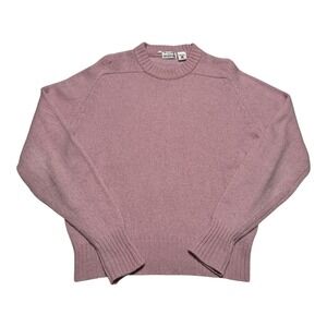 Vintage 80s Nordstrom England Made Pure Wool Pink Sweater Men's M FLAW